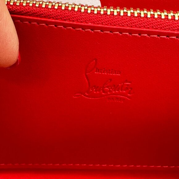 Christian Louboutin W PANETTONE Empire Spike LOUBINTHESKY Zip Around Wallet - Picture 15 of 16